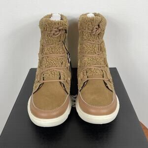 New Sorel Explorer II Joan Cozy Boots in Delta/Fawn Suede Women's Size 6